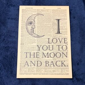 Moon and Back Wall Art - 2 pieces